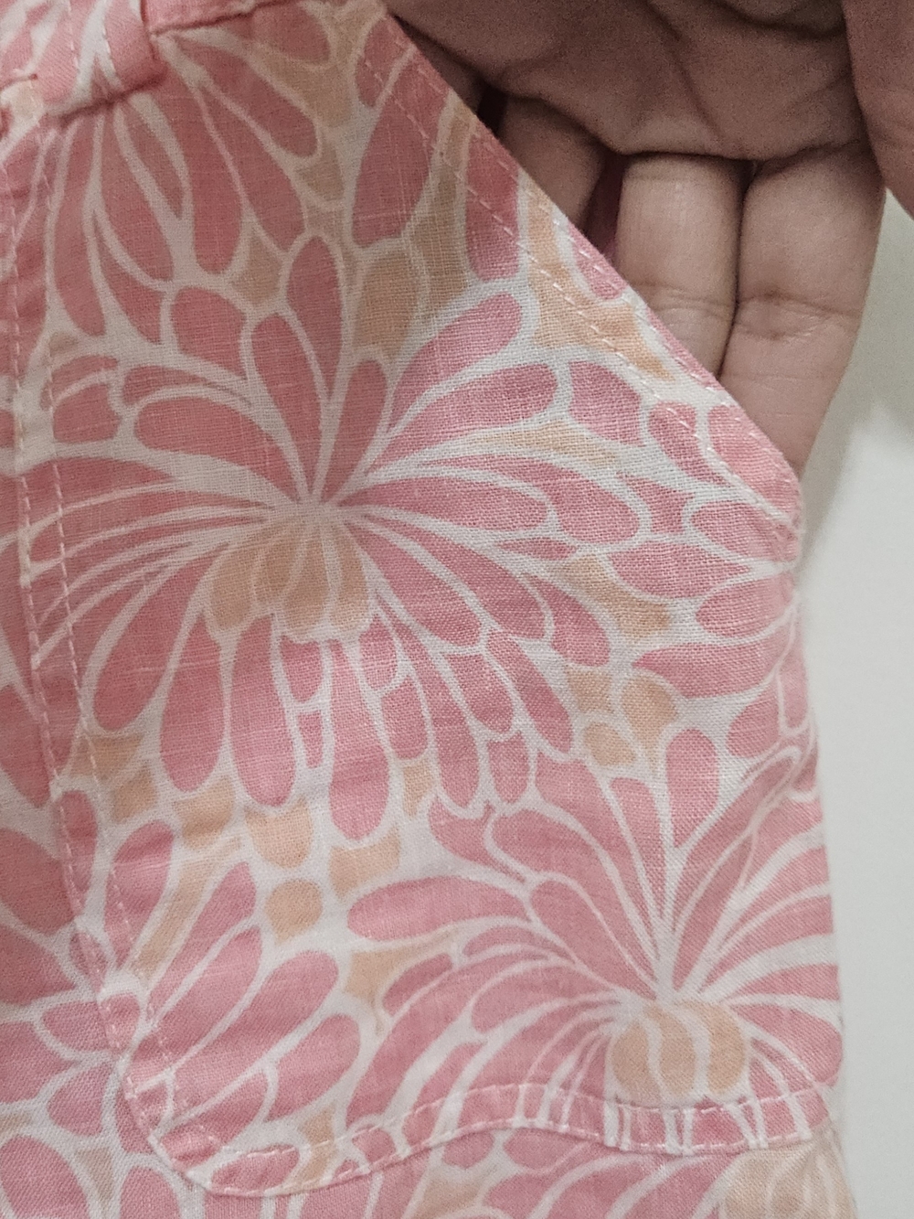 Sigrid Olsen Pink Floral Crop Wide Leg Pants Size 10 Resort Coastal Cottage - Picture 8 of 10